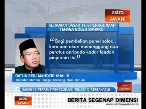 Sasar 11 peratus penggunaan tenaga diperbaharui