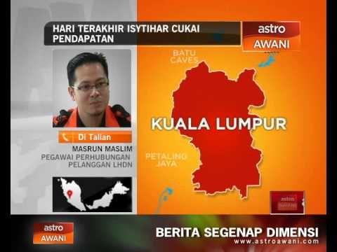 Hari terakhir isytihar cukai pendapatan
