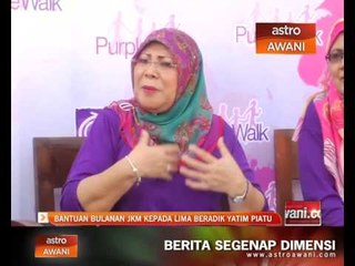 Bantuan bulanan JKM kepada lima beradik yatim piatu