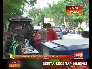 Ramai tidak pakai tali pinggang belakang