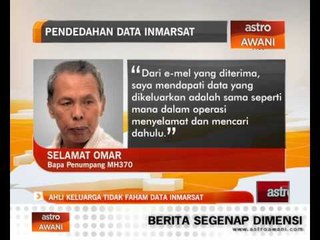 Ahli keluarga tidak faham data Inmarsat