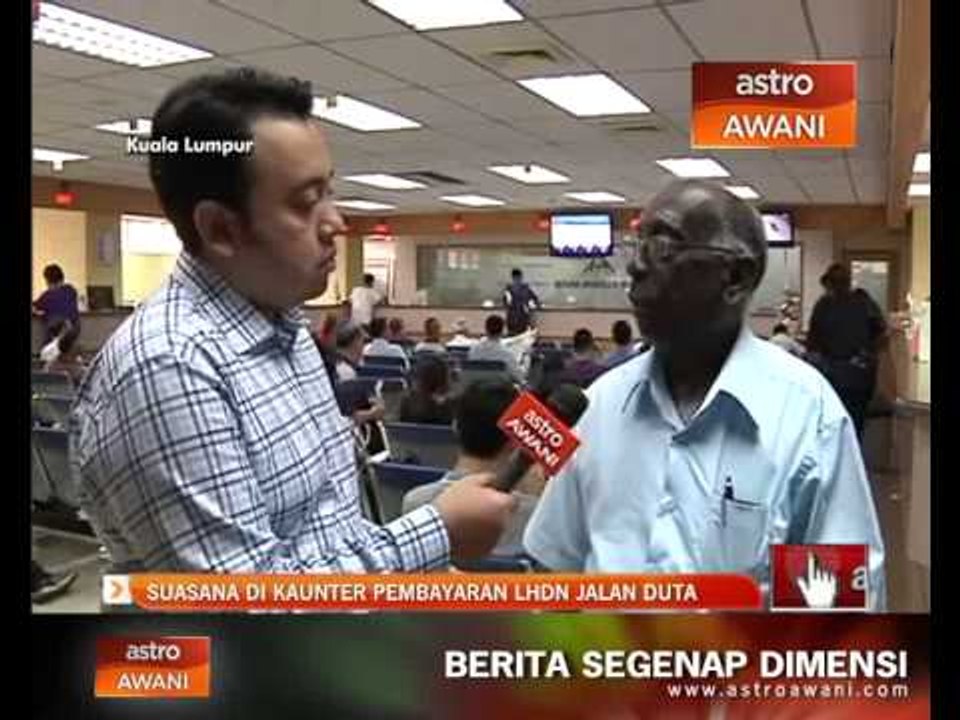 Suasana di kaunter pembayaran LHDN Jalan Duta
