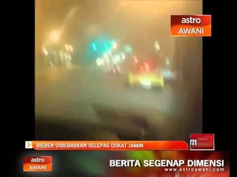 Bieber dibebaskan selepas diikat jamin