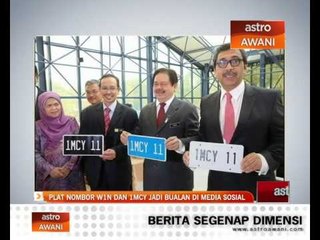Plat nombor W1N & 1MCY jadi bualan di media sosial