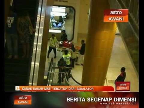 Kanak-kanak mati terjatuh dari eskalator