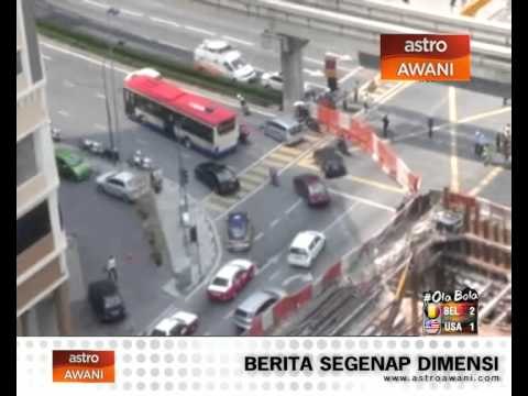 Kawasan sekitar lokasi mendapan tanah terjejas