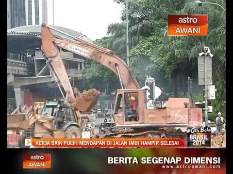 Kerja baik pulih mendapan di Jalan Imbi hampir selesai