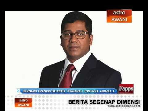 Bernard Francis dilantik Pengarah Komersial Airasia X1500