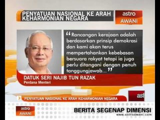 Penyatuan nasional ke arah keharmonian negara