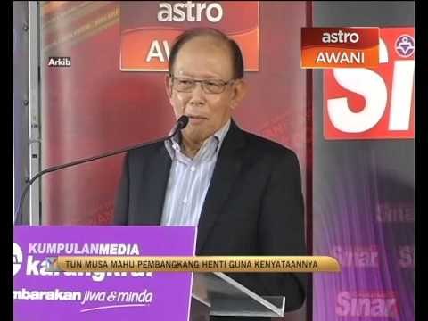 Tun Musa mahu pembangkang henti guna kenyataannya