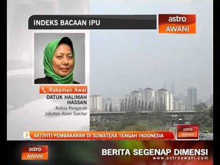 Aktiviti pembakaran di Sumatera Tengah Indonesia