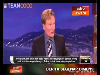 Conan O'Brien terima berita kematian sewaktu rancangan