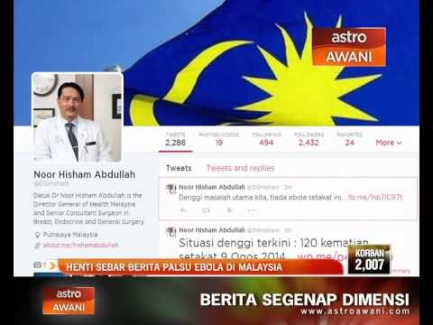 Henti sebar berita palsu Ebola di Malaysia