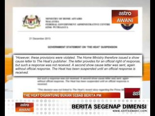 'The Heat' digantung bukan sebab berita PM