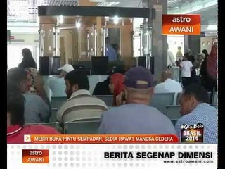 Mesir buka pintu sempadan, sedia rawat mangsa cedera