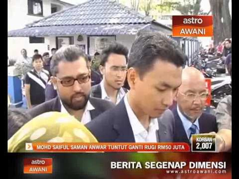 Mohd Saiful saman Anwar tuntut ganti rugi RM50 juta