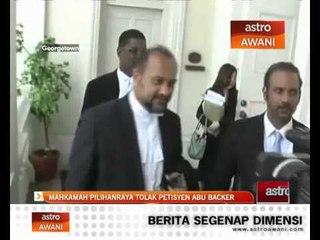 Mahkamah pilihan raya tolak petisyen Abu Becker