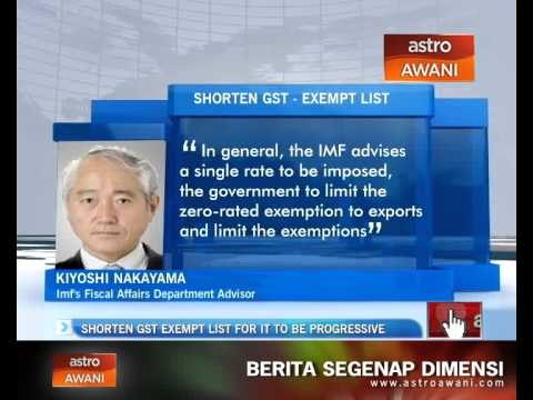 Shorten GST-exempt list for it to be progressive