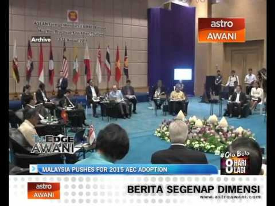 Malaysia pushes for 2015 AEC adoption