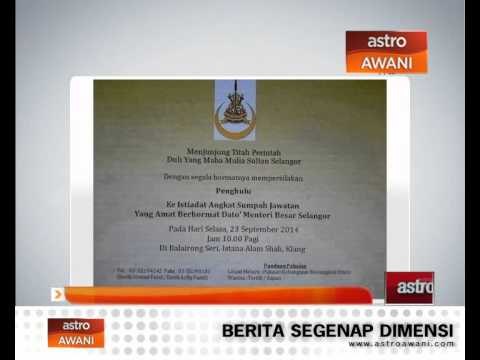 Trending MB Selangor baharu angkat sumpah 23 September