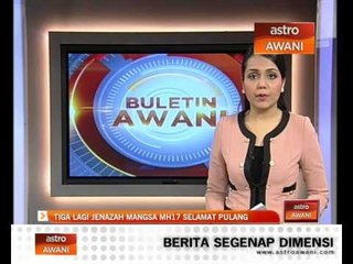 Tiga lagi jenazah MH17 selamat pulang