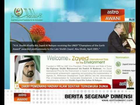 Zakri pemenang hadiah alam sekitar terkemuka dunia
