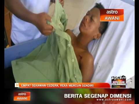 4 sekawan cedera, mercun buatan sendiri meletup