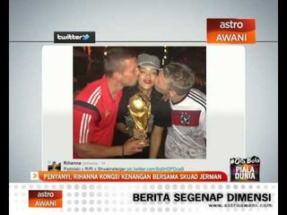 Penyanyi Rihanna kongsi kenangan bersama skuad Jerman