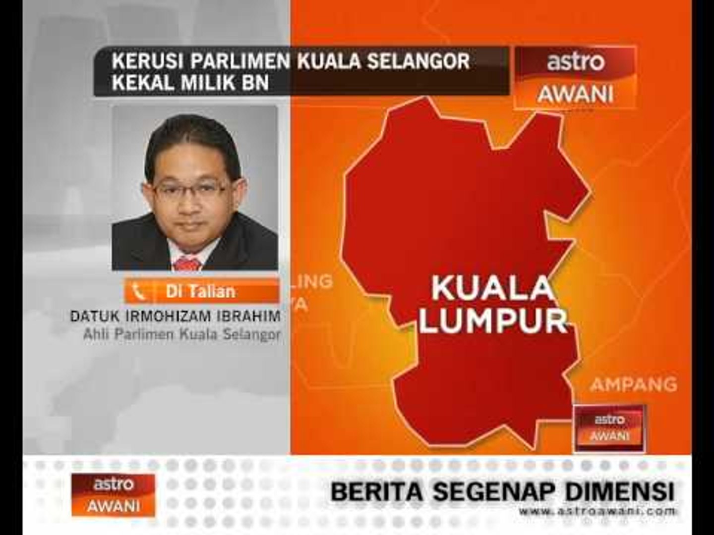 Kerusi Parlimen Kuala Selangor Kekal Milik Bn Video Dailymotion