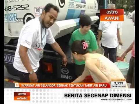 Syarikat air Selangor mempunyai kuasa tentu tarif air
