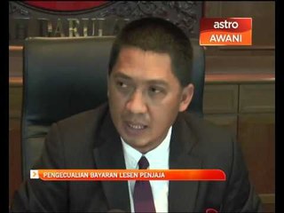Pengecualian bayaran lesen penjaja
