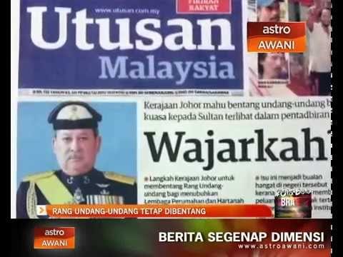 Rang undang-undang tetap dibentang