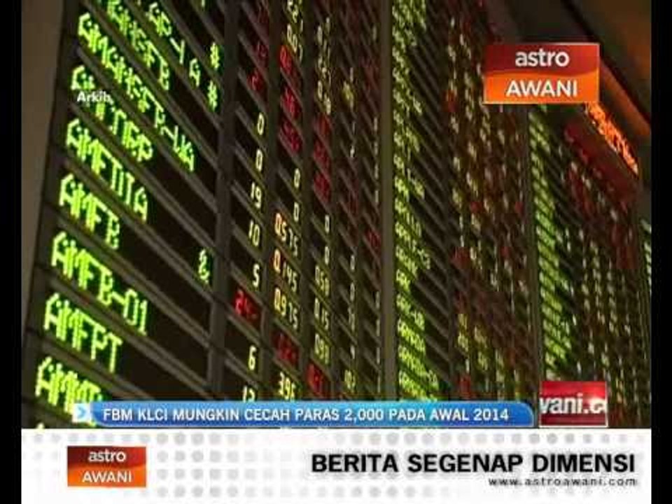 FBM KLCI mungkin cecah paras 2,000 awal 2014