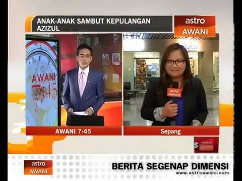 Anak - anak sambut kepulangan Azizul