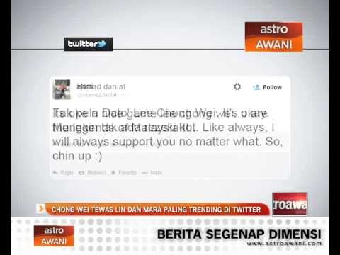 Chong Wei tewas Lin Dan mara paling trending di Twitter