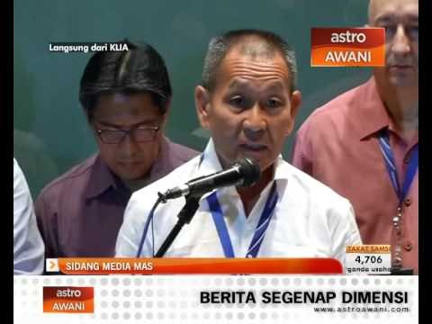 Sidang media terkini MAS berkenaan kehilangan pesawat MH370