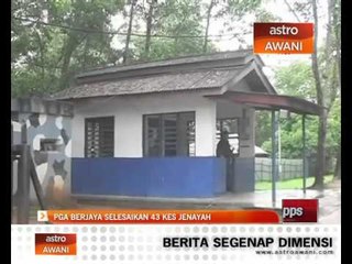 PGA berjaya selesaikan 43 kes jenayah