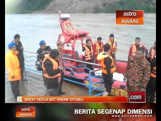 Mayat kedua bot karam ditemui