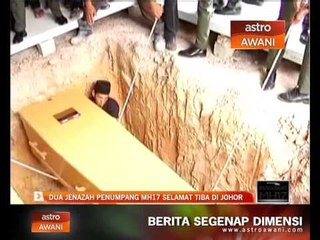 2 jenazah penumpang MH17 selamat tiba di Johor