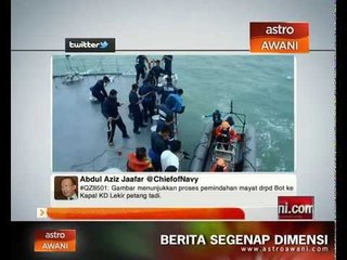 Kapal KD Pahang temui 3 jasad di sektor satu #QZ8501