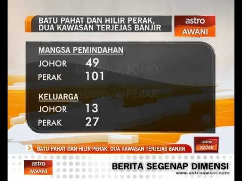 Batu Pahat dan Hilir Perak, dua kawasan terjejas banjir