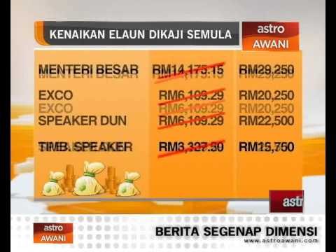 Kenaikan elaun MB & exco Selangor dikaji semula