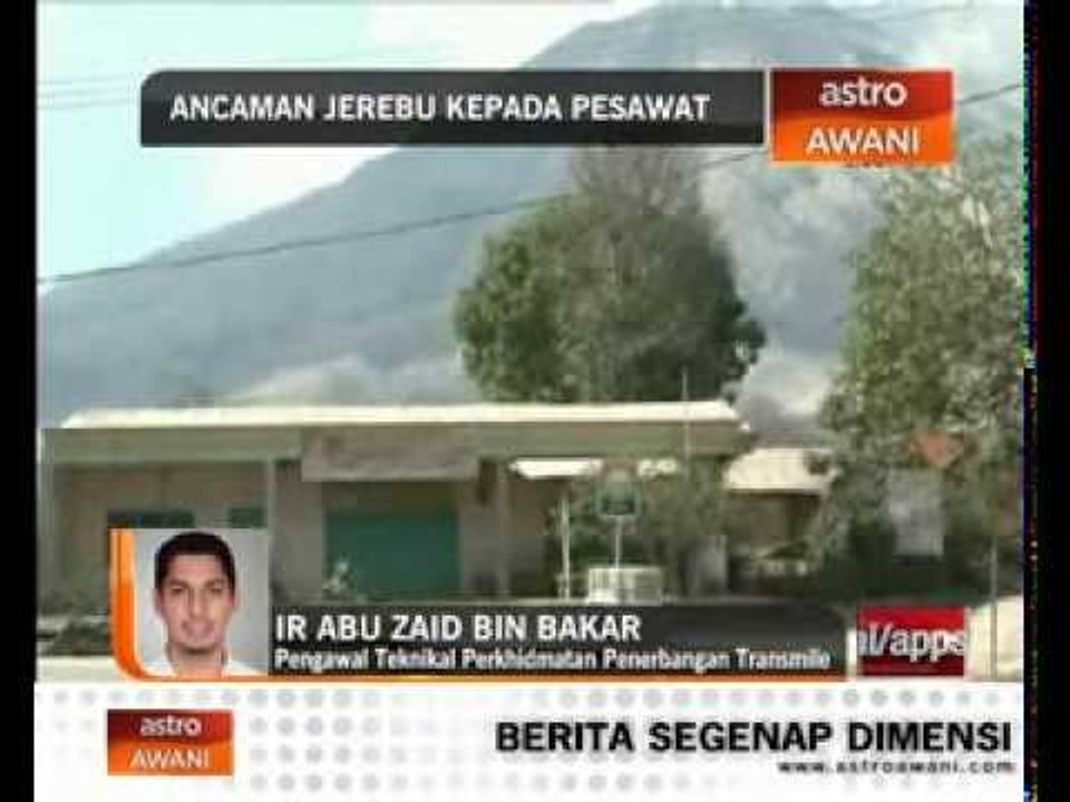 Debu gunung berapi Sinabung ancam penerbangan