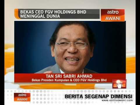 Bekas CEO FGV Holdings Bhd meninggal dunia