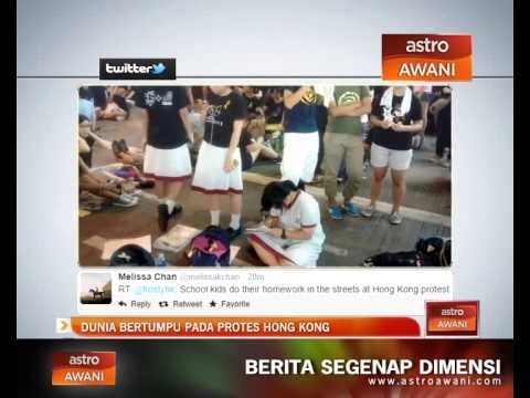 Dunia bertumpu pada protes di Hong Kong