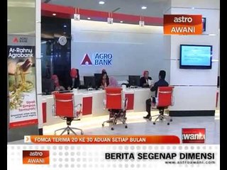 FOMCA terima 20 ke 30 aduan setiap bulan