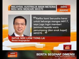 Скачать видео: Malaysia, Australia akan tandatangani MoU pencarian MH370