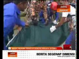 Mayat pelajar Singapura jatuh gunung berjaya ditemui