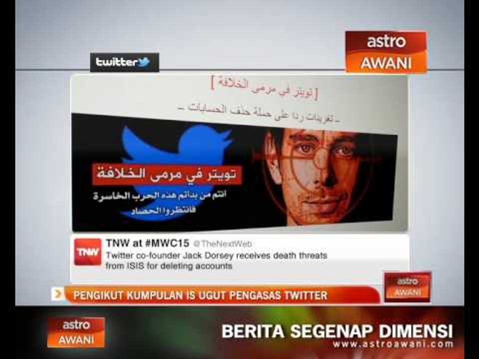 Pengikut kumpulan IS ugut pengasas Twitter