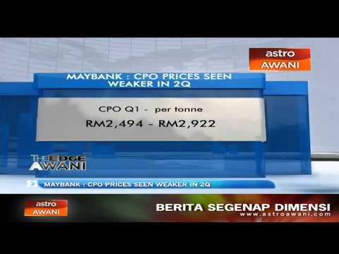 Maybank : CPO prices seen weaker in 2Q